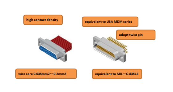ITT Cannon MDM Series J30J-25TJ 25pin Male Plug Micro-D Connectors Miniature Connector