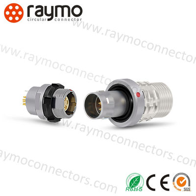 Đầu nối quân sự AMC 5Gbps Bạc 10mm Push-Pull Ứng dụng Quốc phòng Hình tròn A11W*M-P27XBC0-0000